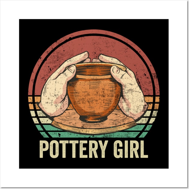 Pottery Girl Wall Art by Visual Vibes